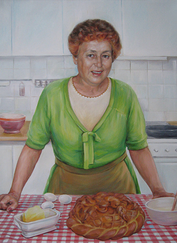 портрет женщины на кухне