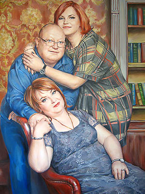 семейный портрет маслом
